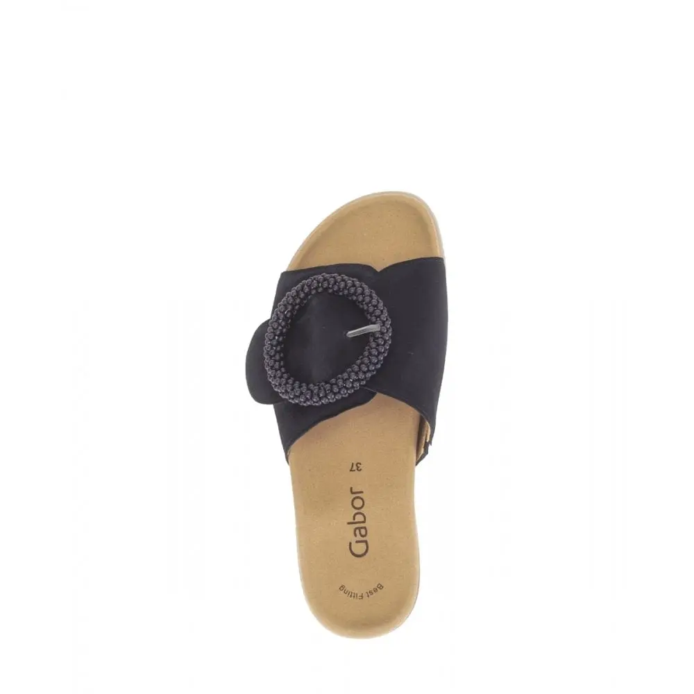 Buckle Slide by Gabor - Navy Blue