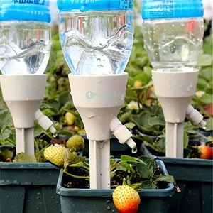 5pcs Automatic Watering Spike Set with Adjustable Flow Drip Irrigation System, -Free Suitable for Indoor & Plants, European Tap Connector, Compatible for Pots, Gardens, Lawns, Flower Beds, Irrigation Kit