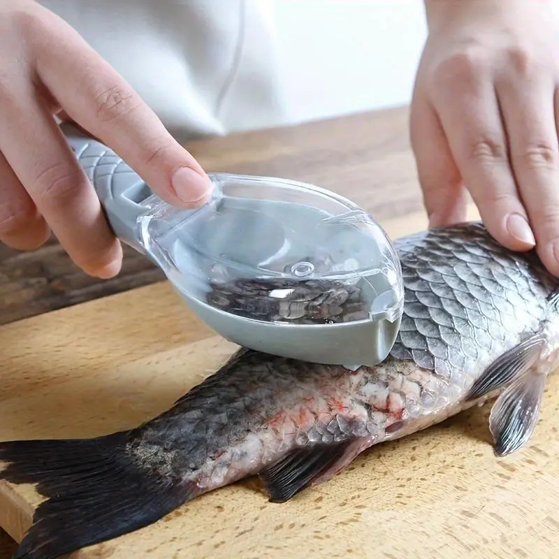 1pc Fish Scaler Skin Brush Scraping Fishing Brush Fast Remove Fish Knife Cleaning Peeler Scaler Scraper Kitchen Utensils Gadgets Kitchenware