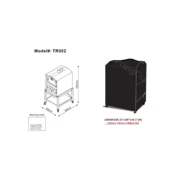 Cover TRH Oven Grill - Bespoke Protection for Your Oven 🌦️🛡️