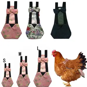 Washable Small Animal Pet Clothing - Duck Washable Nappies, Goose Flight Suits, Chicken Physiological Pants with Elastic Bands, Bowknot Design, Multi-Size, Washable Nappy