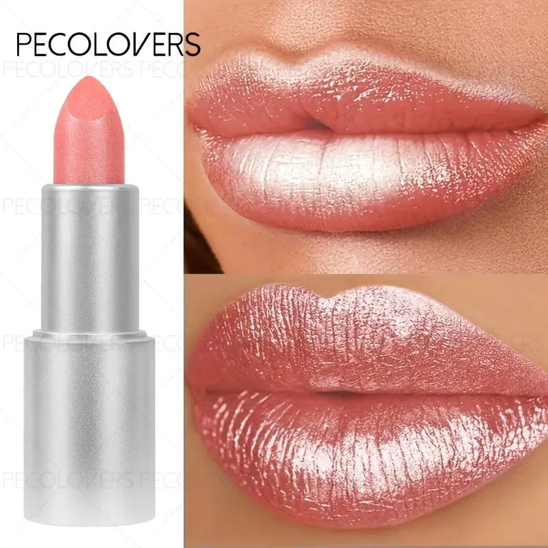 1pc Pearlescent Sparkle Glossy Lipstick, Lightweight, Waterproof Luxurious Long-Lasting Lipstick, Suitable for Daily and Formal Occasions - Lightweight Style, Fashionable Packaging, Makeup, Lip Cosmetic, Glittery Lip Gloss, Lipgloss Lipstick