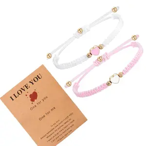 Couple knot bracelet set love friendship bracelet pull-out braided rope bracelet ladies daily wear gift