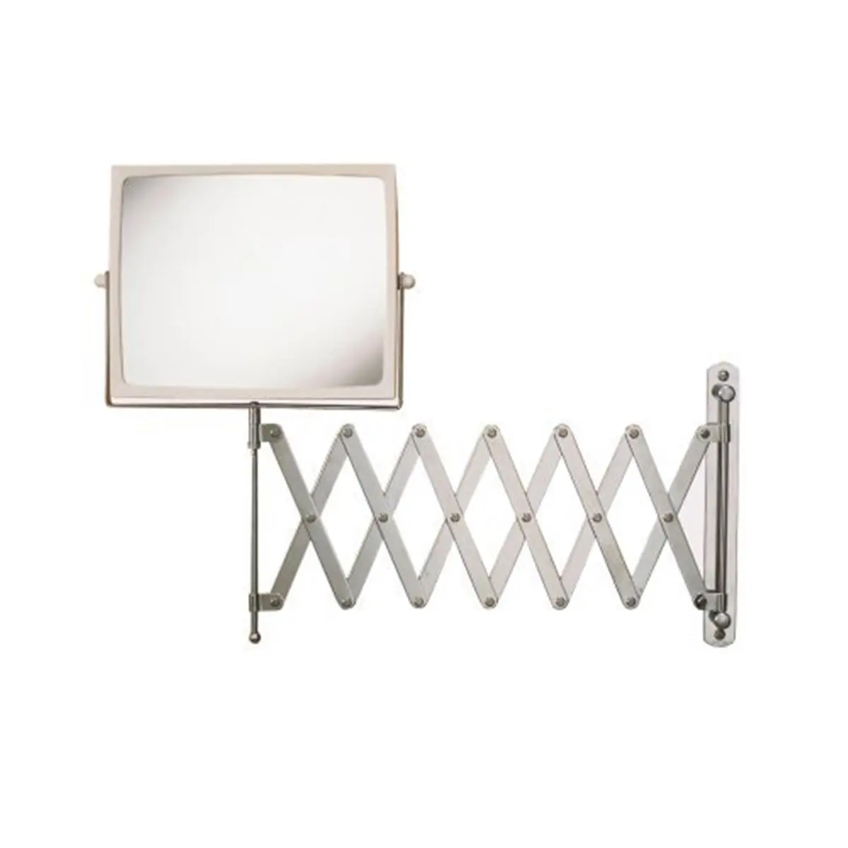 Jerdon J2020C First Class Wall Mount Mirror- 4.5X-1X Magnification- Chrome / White