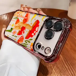 Mushroom Wonderland Case for iPhone 17 Air 16 Pro Max 15 Plus 14 13 12 11 X XS Shockproof Anti-Scratch Soft Silicone Four-corner Thickened Festive Design