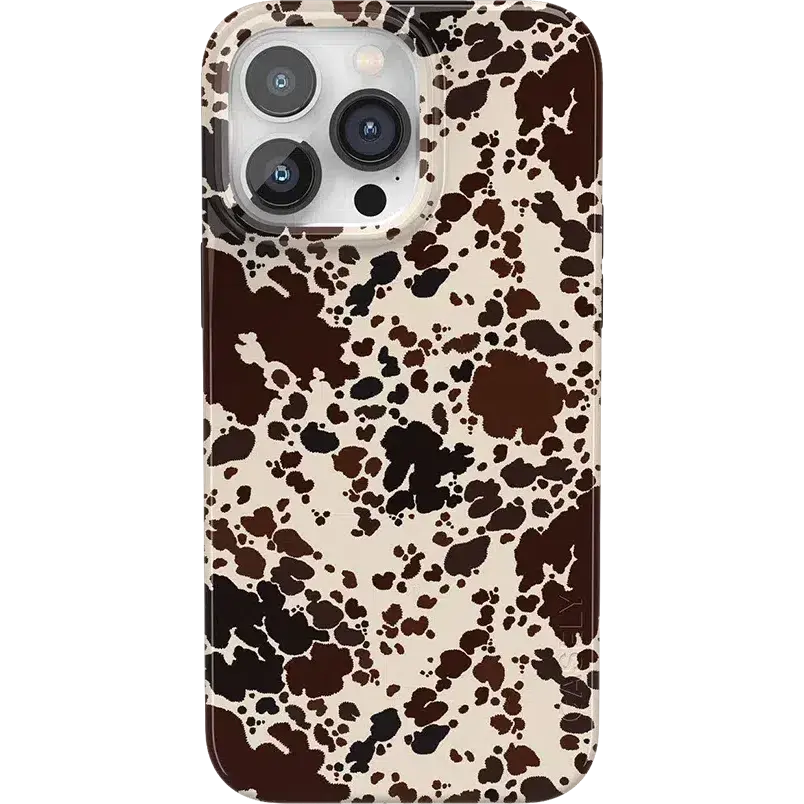 Casely iPhone 14 Pro Max Case | Cowgirl Envy | Cow Print | Compatible with MagSafe | Classic Ultra Thin Design