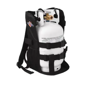 Flame King Propane Tank Backpack Carrier for 5LB or 10LB Cylinder and Weed Burner Torch