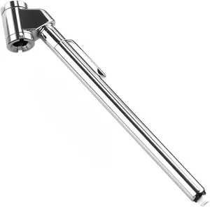 Pencil Tire Pressure Gauge Dual Head Truck Air Gauge Accurate Mechanical Dually Chuck Wheel Checker Stainless Steel Stem for Car RV ATV Motorcycle Bike 10 to 120 PSI