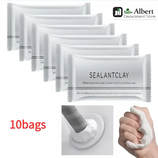 10 Bags Quick Wall Hole Repair Putty Waterproof Sealant Wall Crack Filler AC Pipe Hole Repair Mud Home Repair Kit