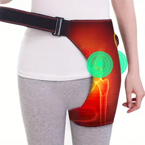 1pc USB-Powered Electric Heated Hip Brace (DD412869) for Adults, 3 Heat Settings, Vibrating Massage, 5V Operation, Unisex Fit, Made in Hubei China