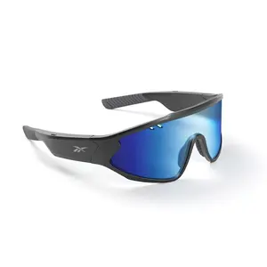 Reebok Voltage Wearable Smart Audio Sunglasses with Blue Mirror Polarized Lenses HiFi Audio & 8-Hour Battery Life for Sports and Fitness