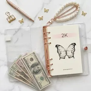 A6 Monthly Savings Challenge Binder for Low-Income Beginners, Budget Planner with Envelope Slots for Income Tracking, Efficient Tracking & Financial Management