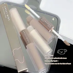Double-ended Highlighting Contouring Stick 2-in-1 Concealer Pencil Cement Grey Three-dimensional Stereotype Bronzers Makeup Pen Cosmetic Brush