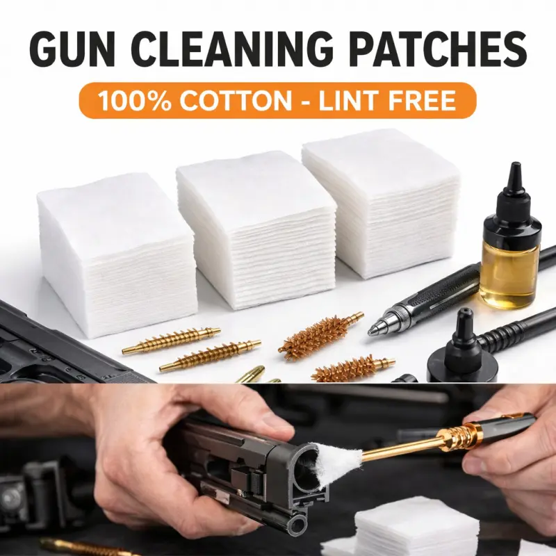 500Pcs Cleaning Patch Rifle Pistol Airsoft Cleaning Tool Highly Water Absorption Cotton Lint Free Hunting Gun Accessories