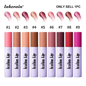 Long-Lasting Tinted Lip Oil, Moisturizing Velvet Lip Tint Lipstick Lip Gloss, Glossy to Velvety Matte Stain, Buildable Color & Stain, Non-Sticky, Deep Nourishing, Hydrating, 9 Color Shades for All Skin Tone, Lip Cosmetics