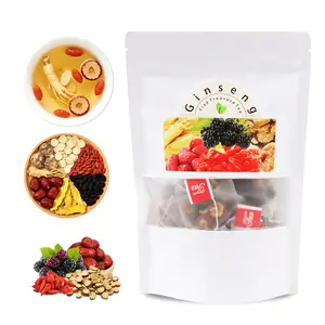 Ginseng Five Treasure Tea - Combination Scented Natural Herbal Ingredients Chinese Kidney Detox Beverage Anti Inflammatory Tea for Men & Women, Detox Tea Blend, Healthy Kidney Tea,summerwins