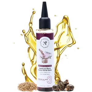 NaturAll 100% Natural Chebe & Jamaican Black Castor Oil for Hair and Scalp – Authentic Chebe Oil(from Chad) to Stimulate Hair Growth - 3.38 Oz