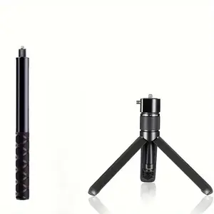 PULUZ Bullet Time Handheld Aluminium Handle Tripod, Multi-Functional Desktop Foldable Tripod for Insta360 X5/X4/XT3, ONE RS, GoPro Hero Series Cameras