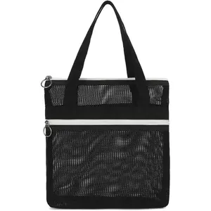 Shower Caddy Portable Shower Bag for Travel, Gym, Camping – Quick-Dry Hanging Toiletry Organizer with Zipper Pockets for Bathroom Essentials,Black