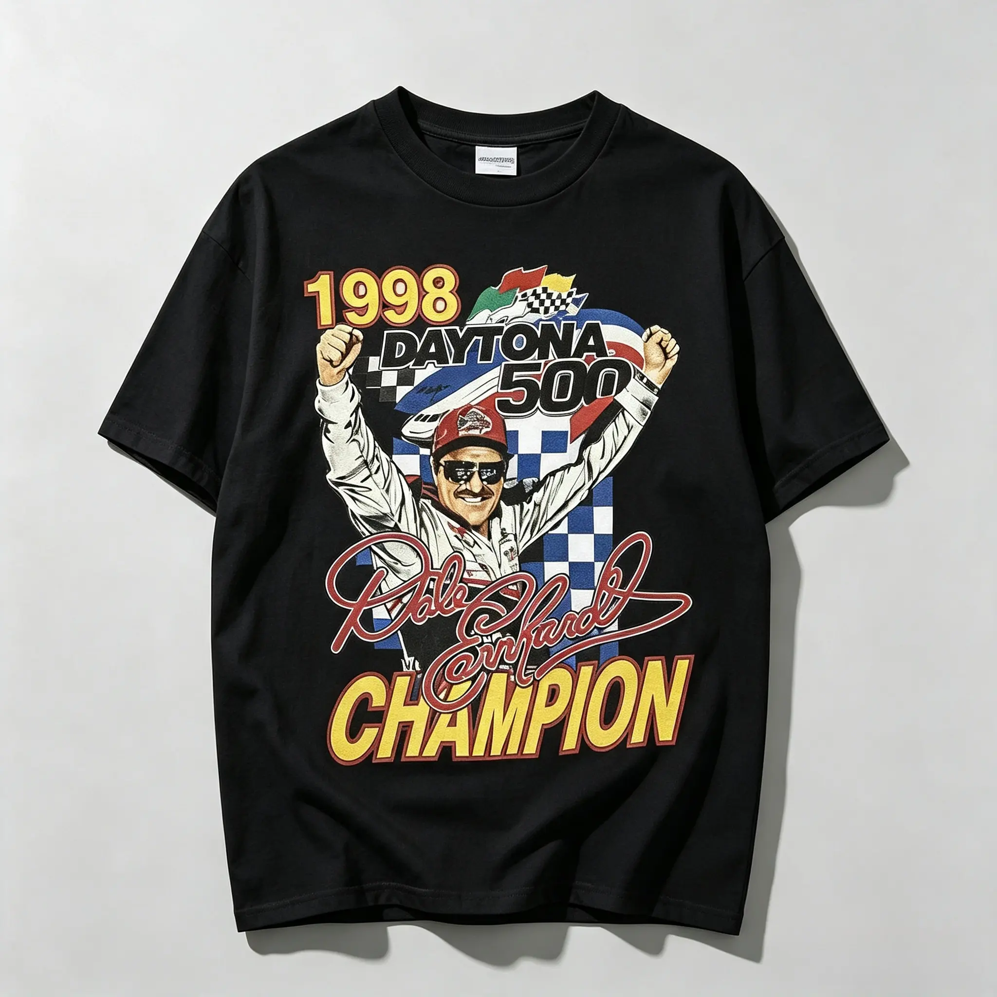 Vintage 1998 Daytona 500 Dale Earnhardt T-Shirt, Nascar Racing Shirt, Retro 90s Racing Graphic Shirt