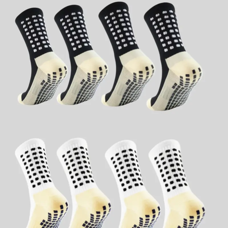 4/10 Double Anti-Slip Soccer Socks, Colorful Anti-Slip Sports Socks for Soccer and Basketball, Unisex, Crew Athletic Socks, Athletic Grip Sock, Sporty Socks, Enhance Performance