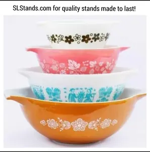 SLSTANDS.COM Pyrex Tall Display Stands Cinderella/Mixing  Bowl