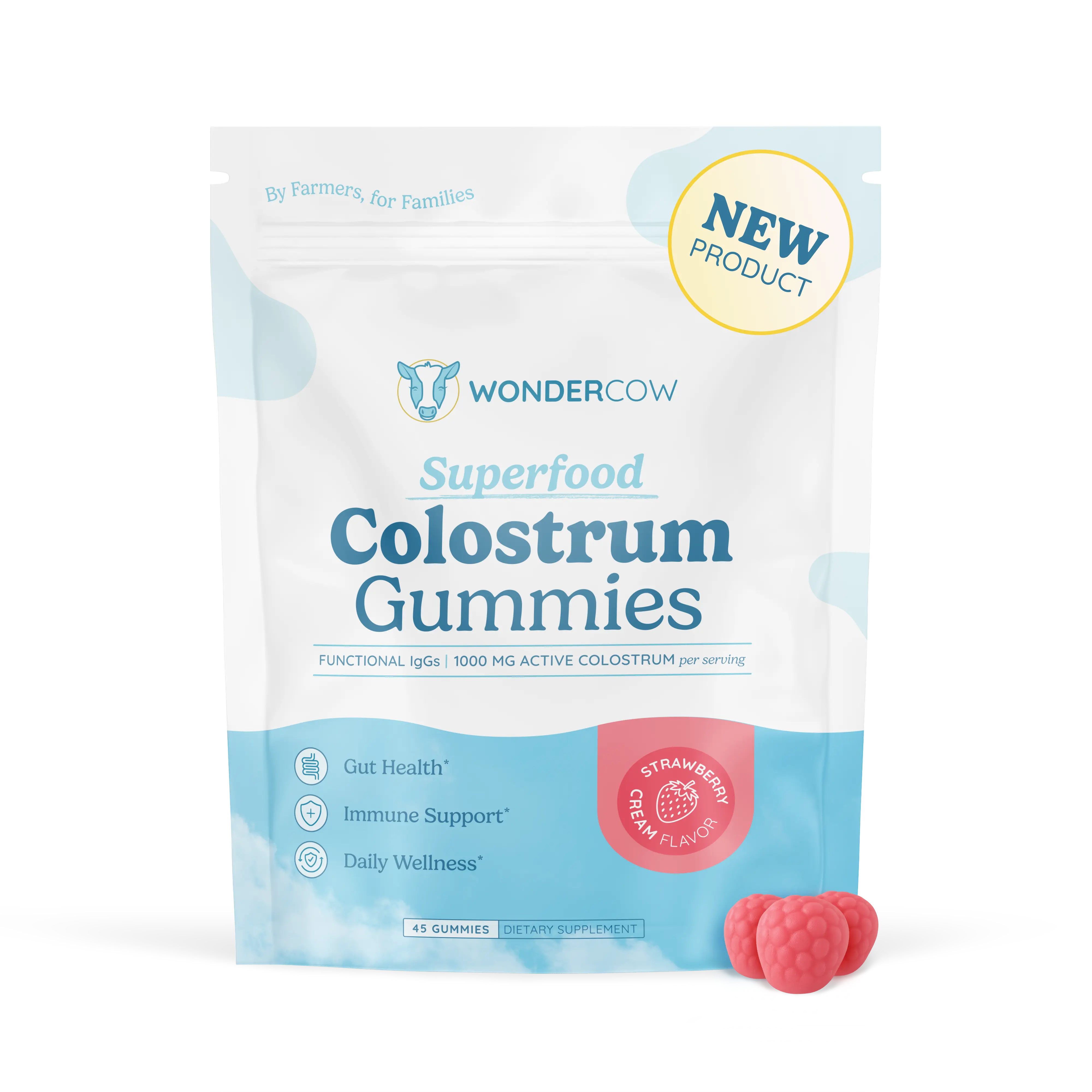 Strawberry Cream Colostrum Gummies - 15 Serving