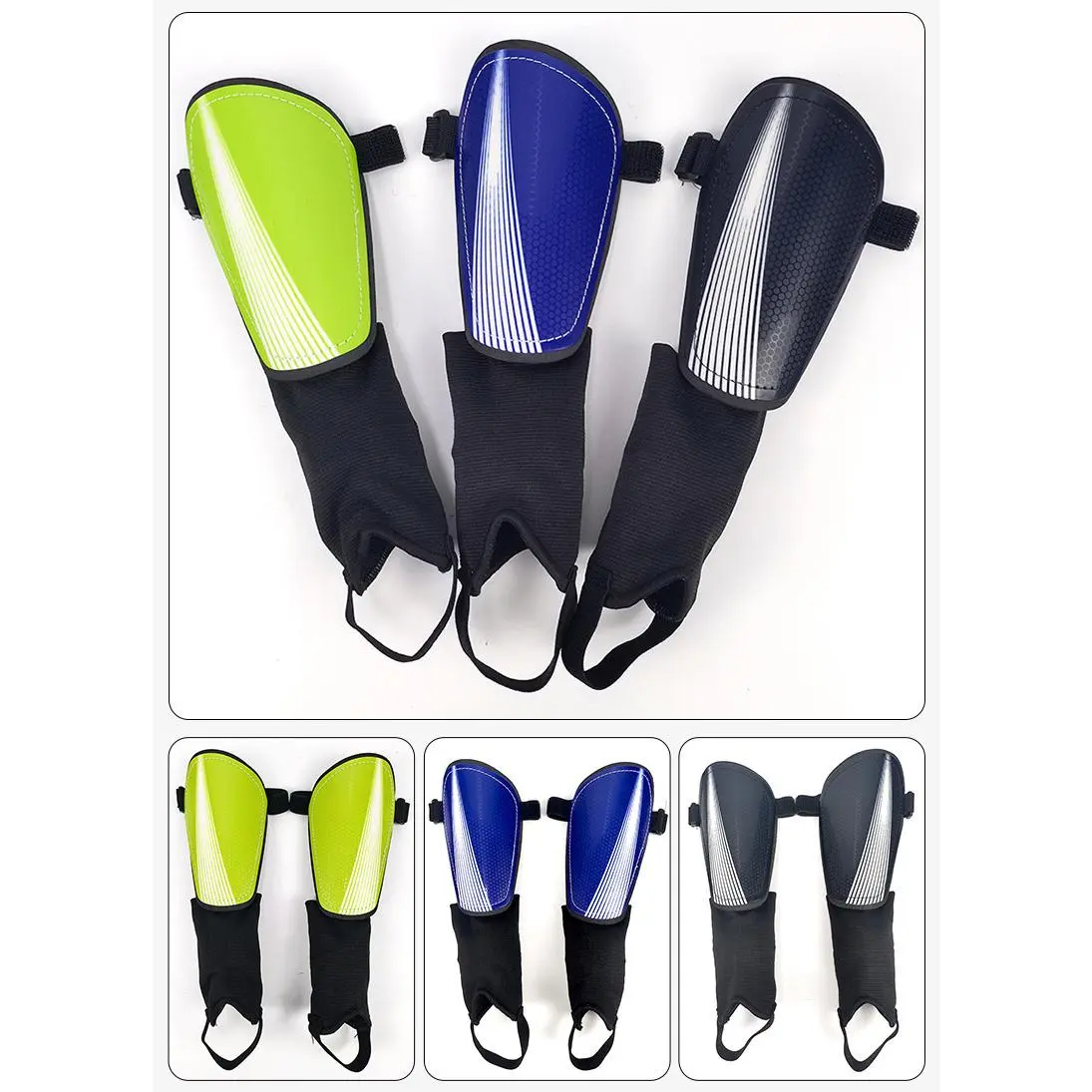 Football Leg Guards Sports Ankle Guards for Children, Teenagers, and Adults Anti-Collision Competition Shin Guards Calf Guards Knee Guards