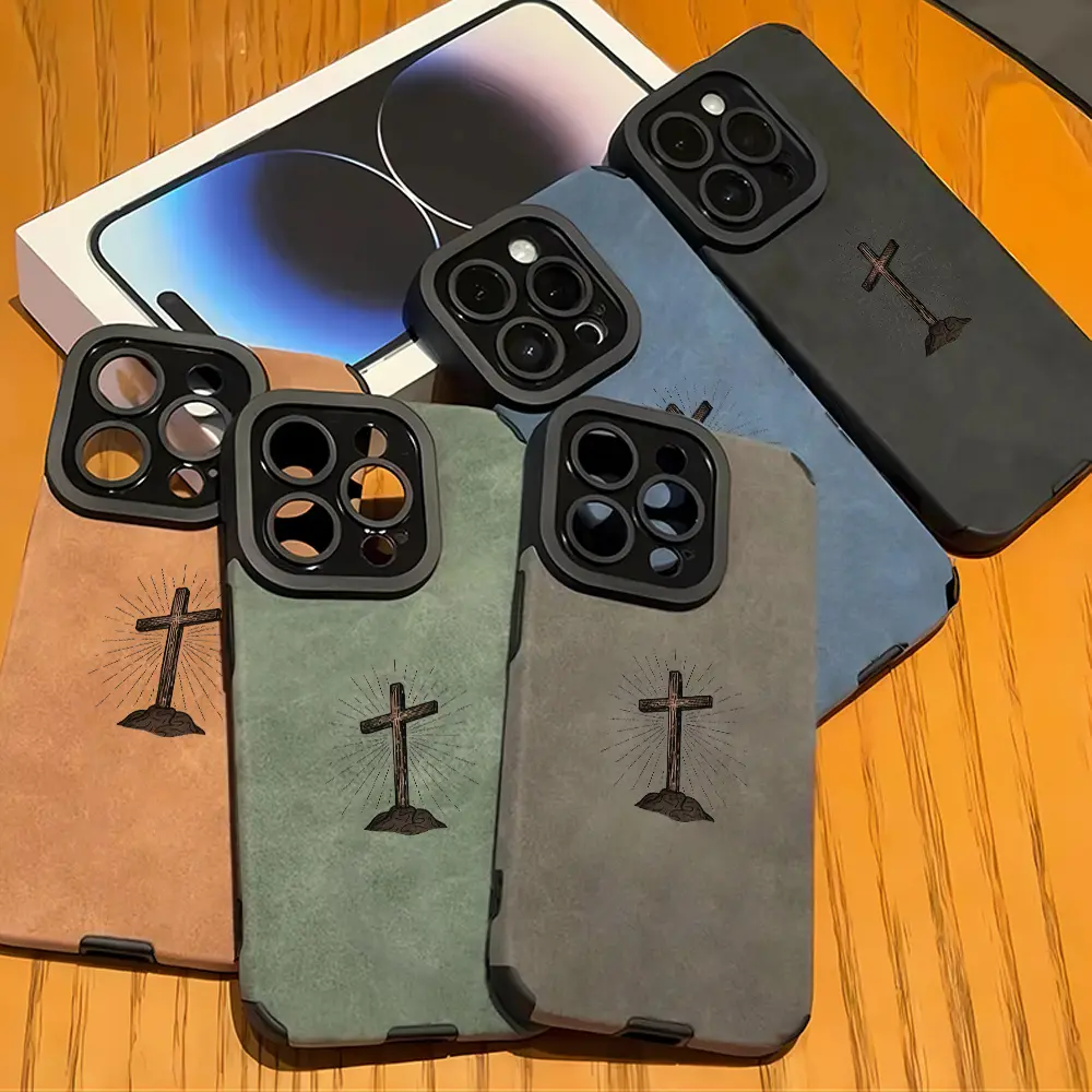 Vintage Cross-Design High-End Cellphone Case, TPU Casing for iPhone X/XS/XS Max/11/12/13/14/15/16/17 - Protective Accessories for Phones, Ideal Holiday Gift for Vintage Enthusiasts summerwins