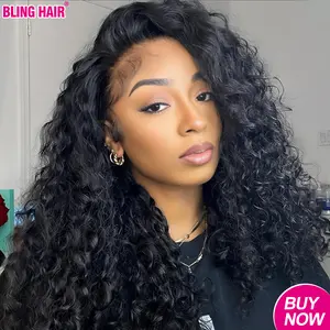 [3 In 1 Half Wigs] 250% Density Glueless Deep Wave Half Wig Human Hair Glueless Wigs Human Hair Deep Curly for Women Drawstring Seamless Flip Headband Wig Beginner Friendly summervibes