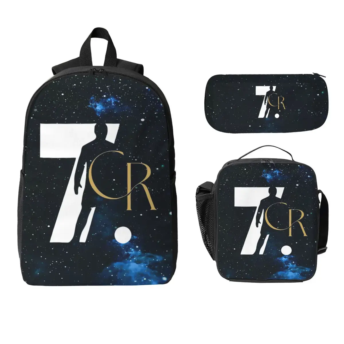 Youth Sports Backpack 3-Piece Set for Teenagers - Large Capacity School/Travel Bag with Lunch Bag, Pencil Case, Adjustable Straps