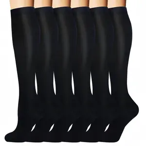 MhzyCaus Calf Compression Socks for Women and Men – 6 Pairs Breathable, Lightweight Support Socks for Long Standing, Walking, Travel, Work Shifts and Active Everyday Comfort