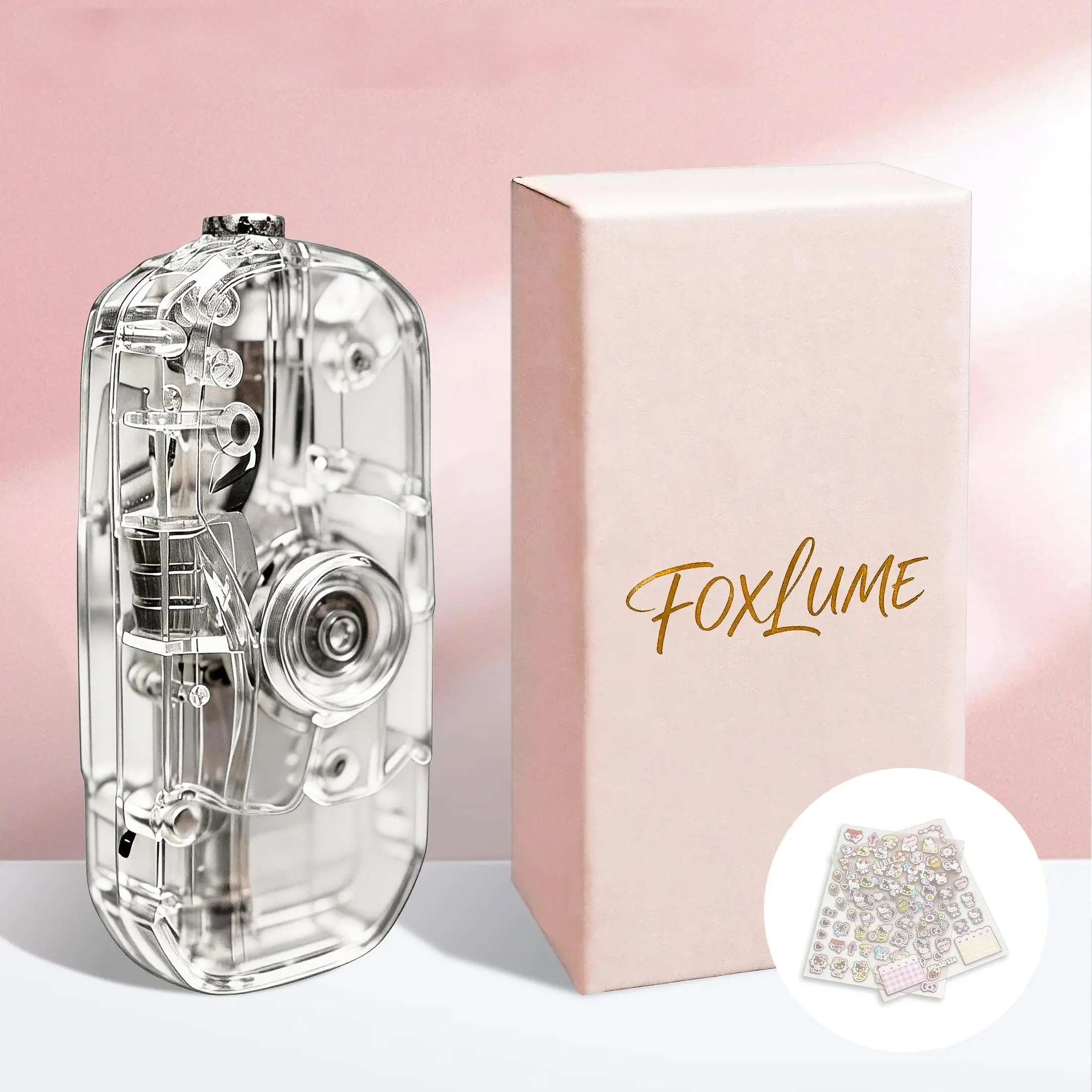 [Without gas] Rotating Relax Toy & Cute Transparent Creative Windproof Lighter, DIY stickers Available, Refillable, Flame Adjustable, Trendy &Fashionable Accessory, Unique&Practical Gift For Ladies,Party Activities