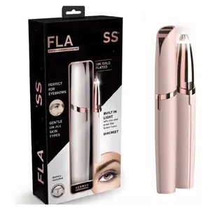 Womens Electric Hair Remover Face Eyebrow Trimmer Brows Razor Facial Epilator Pink Rose Gold