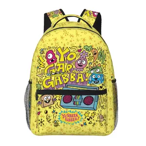 Cute Yo gabba gabba backpack Yo gabba gabba Laptop Backpack Yo gabba gabba Full Print School Bookbag Shoulder Bag  Multipurpose Travel Daypack perfect for Back to School, party and holiday gifts