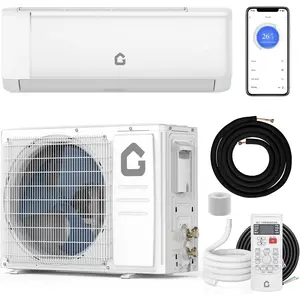 12000 BTU Mini Split Air Conditioner 750 Sq.Ft Cooling Heating Energy Star CertifiedSmart Inverter Tech Alexa-Compatible WiFi Control Professional Installation Kit Included, Compact Unit, Year-Round, Wi-Fi Smart