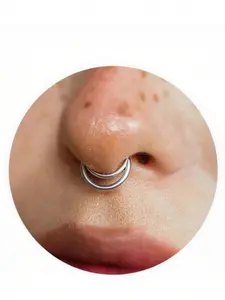 16G Septum Ring Hinged Septum Clicker Nose Ring Septum Piercing Fashion Body Jewelry