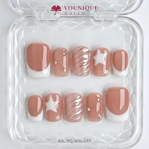 Younique Nails | 10PCS 100% Handmade Press-On Nails | Reusable Colorful Art acrylic stylish 3D
