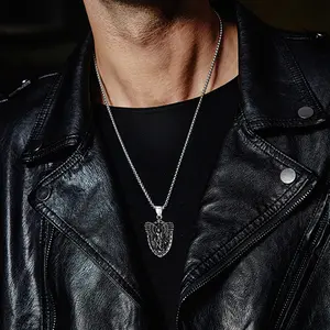 FaithHeart Shield of Archangel Michael  for Men Pendant Necklace Stainless Steel