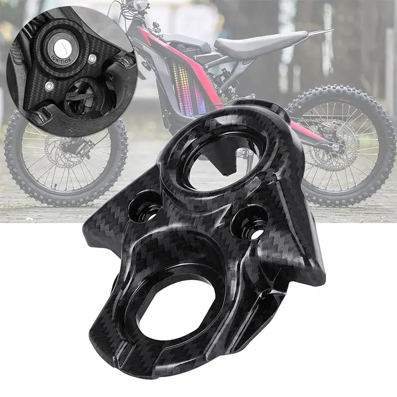 Sur Ron Ignition Cover Simulated Carbon Fiber Key Switch Cover Lock Cylinder for Sur Ron X S Electric Dirt Bike Motor Parts Accessories