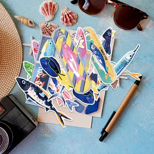 30pcs Cute Fish Bookmarks for Journals, Office Bookmarks, Notebook Bookmarks, High-Value, Positive Energy Gifts for Decorating Journals, Scrapbooks, Computers, Water Bottles, Cars, Etc.