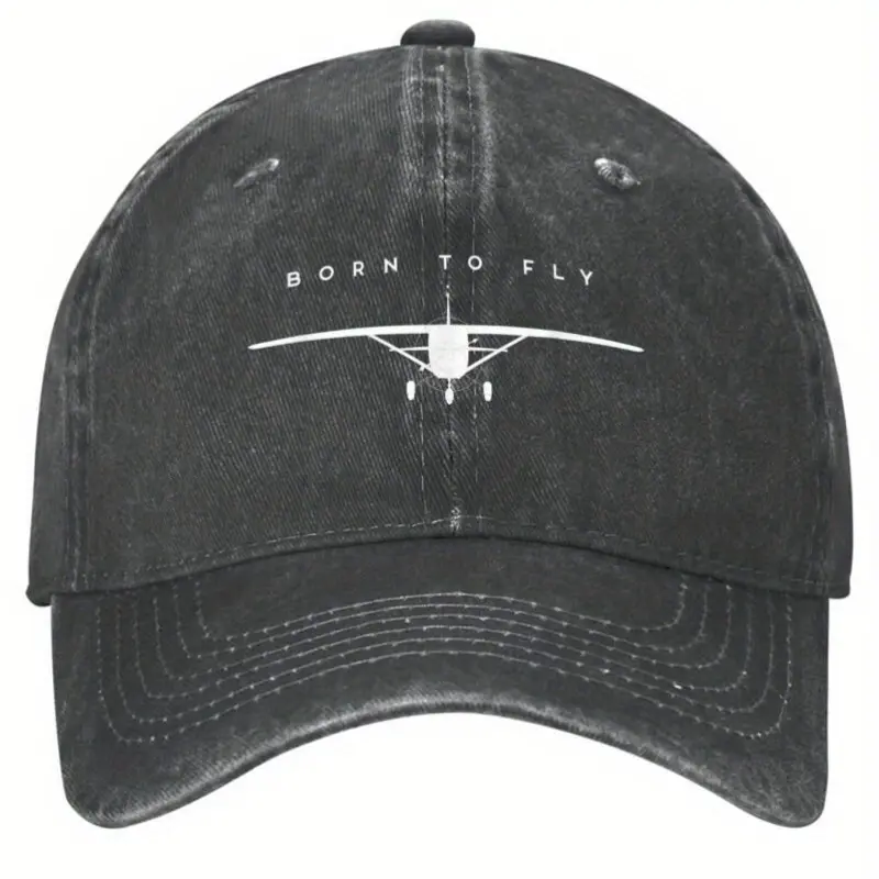 S&T Fashion Unisex Aviator Single Engine Propeller Plane Pattern Cotton Baseball Cap - Adjustable Buckle, Single Layer, Breathable Holes, Curved Brim, All-Season, Hand Wash Only, Sports & Outdoor Daily Hat for Aviator Enthusiasts