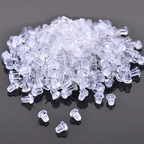 Clear Silicone Earring Backs, Transparent Earring Back Stoppers, DIY Earring Accessories for Women & Girls, Fashion Accessories for Daily Wear, Diy Beading Accessories, Jewelry Making Supplies