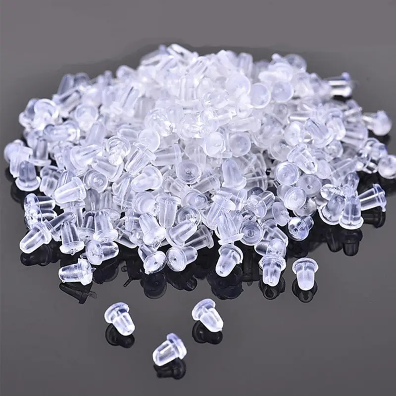Clear Silicone Earring Backs, Transparent Earring Back Stoppers, DIY Earring Accessories for Women & Girls, Fashion Accessories for Daily Wear, Diy Beading Accessories, Jewelry Making Supplies