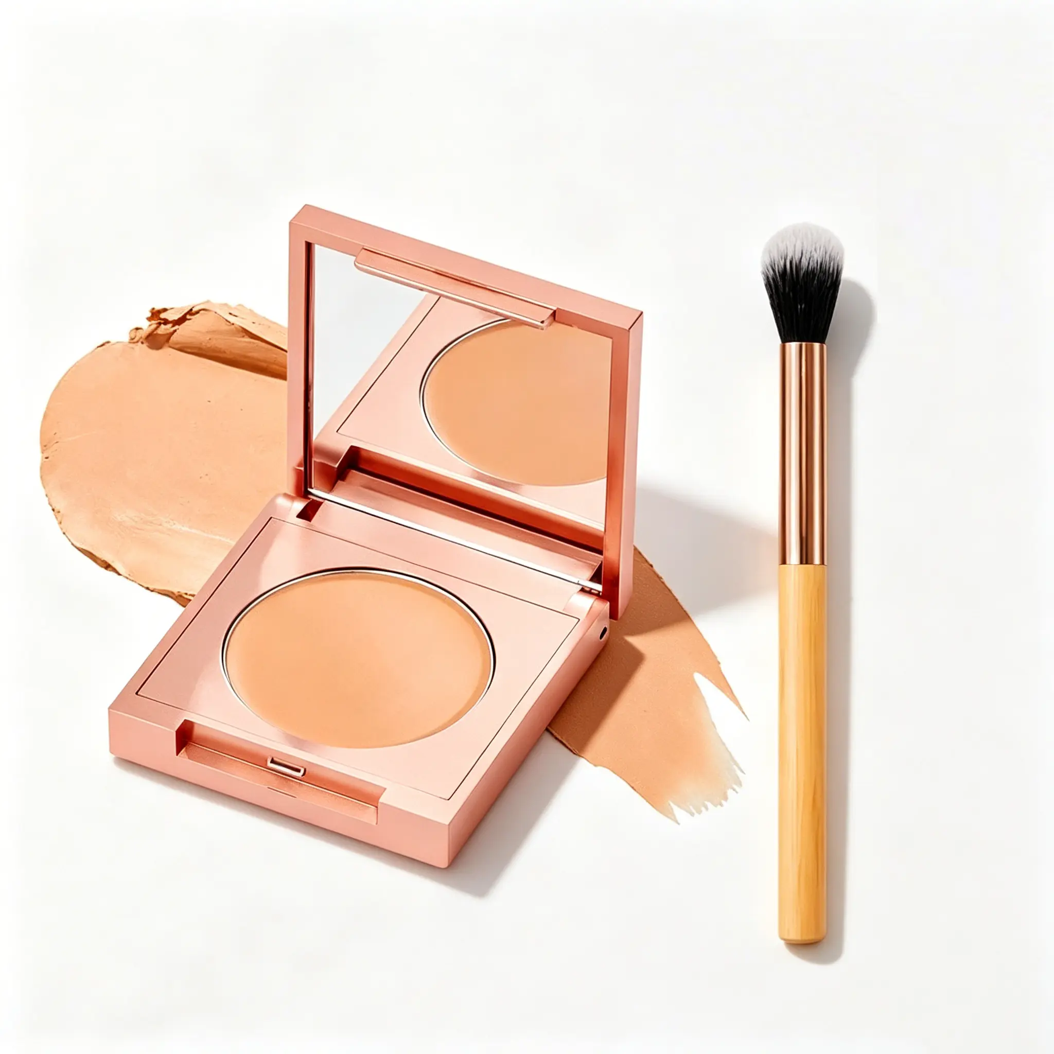 Colored Clay CC Under Eye Corrector with Built-In Brush, Hydrating Under Eye Brightening Concealer, Color Correcting Makeup to Neutralize Under-Eye Dark Circles for Women Daily Beauty