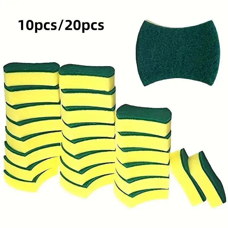 Dish Cleaning Sponge, 10pcs/20pcs Double Sided Cleaning Sponge, Household Kitchen Cleaning Sponge, Home Dish Scrubber, Dishwashing Sponge, Dish Sponges, Kitchen Cleaning Supplies