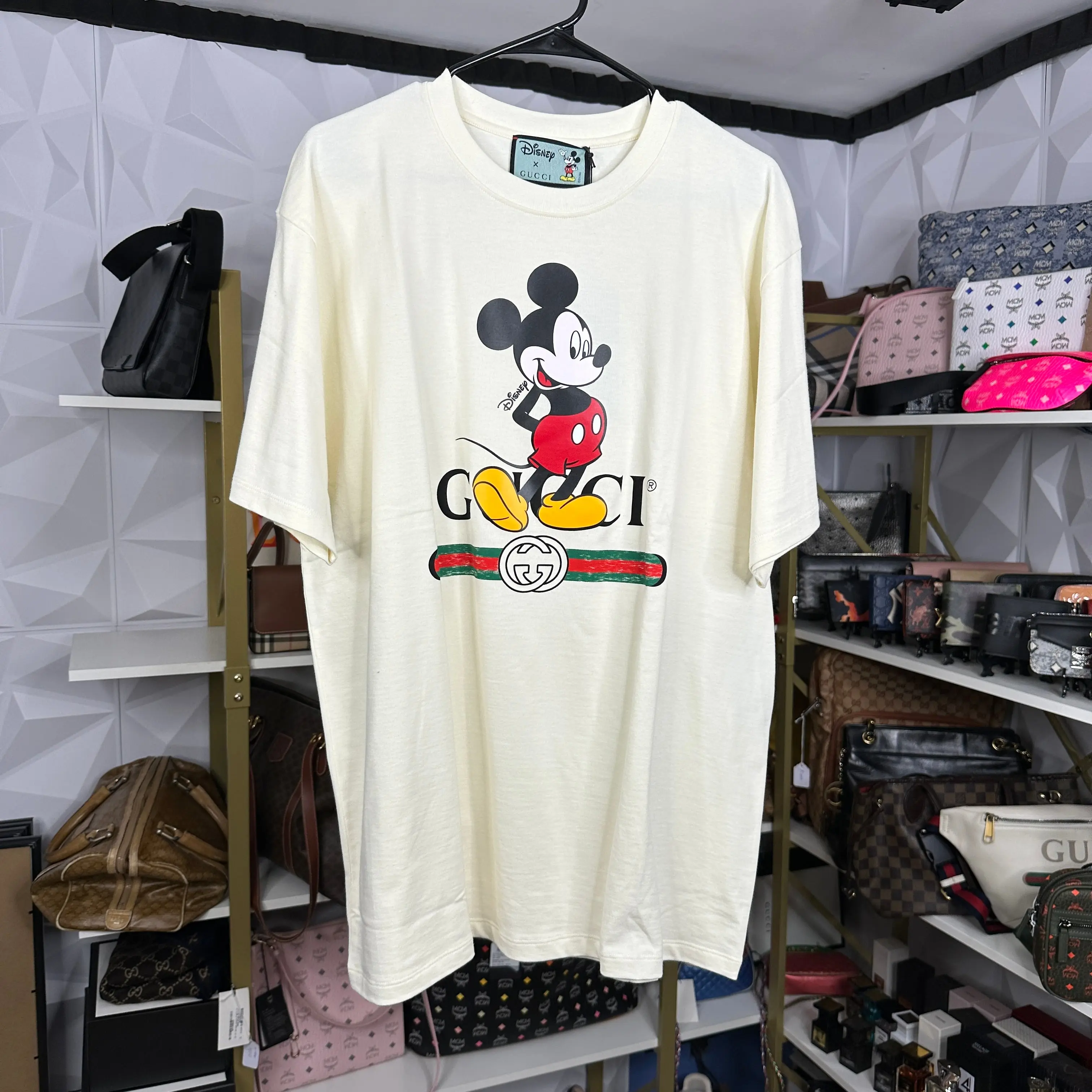 Pre-owned Gucci x Disney Mickey White T Shirt