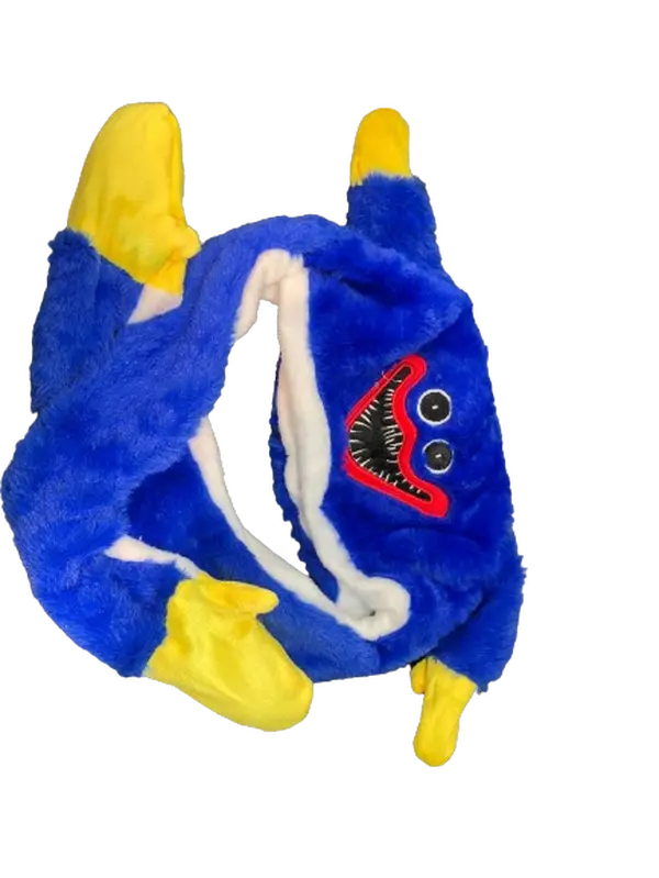 Cute Moving Ear Hat Plush Hat Blue Monster Anime
