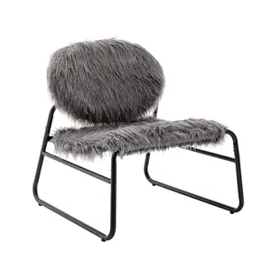 COOLMORE Accent Chair - Modern Industrial Slant Armchair with Metal Frame - Premium High Density Soft Single chair for Living Room Bedroom