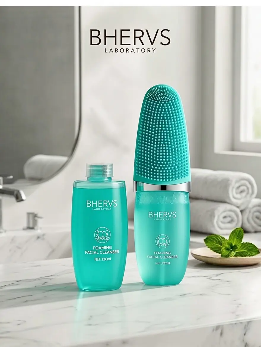 (Buy 1 Get 1 Refill) BHERVS Hydrating Foaming Facial Cleanser 120ml | Deep Clean & Moisture Mousse | Gentle Skincare for Dry Skin